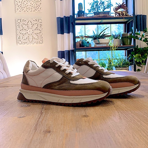 MADEWELL Kickoff Training Sneakers NWOT  -Size 7 - white pink/peach brown - Picture 5 of 9